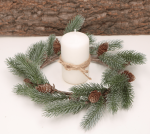Wianek świąteczny świerkowy z szyszkami 1szt. 