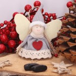 Zawieszka aniołek materiałowy błękitny 1szt.