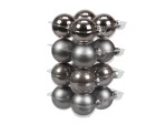 Bombki szklane 57mm Zawieszka Szare