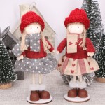 Świąteczna laleczka stojąca dziewczynka figurka  15 cm 1szt.