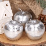 Jabłka srebrne przecierane 6cm 4szt.