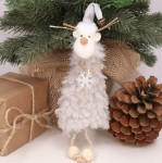 Renifer zawieszka świąteczna na choinkę 29cm jasny szary  1szt.