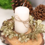 Wianek ozdobny złoty brokatowy 1szt.