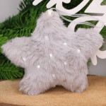 Futerkowa zawieszka GWIAZDKA na choinkę szary "Gwiazdki"