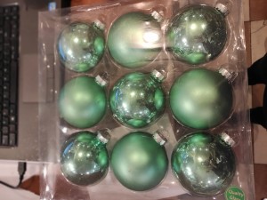 Bombki 100mm zielone 12 szt