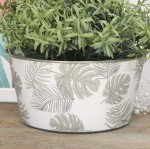 Metalowa doniczka osłonka liście monstery 9cm 