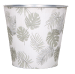 Metalowa doniczka osłonka liście monstery 22cm