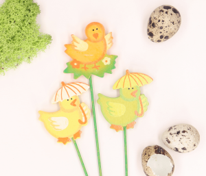 Piki kaczuszki wielkanocne drewniane mix kolorów 1szt 
