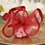 Woreczek z organzy bordowy na drobny prezent 10szt.