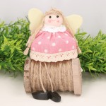 Aniołek materiałowy różowy zawieszka 13cm 