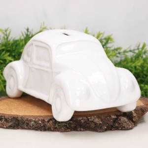 Figurka ceramiczna skarbonka garbus biel 24x9cm