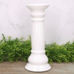 Świecznik grecki gładki biały 26cm