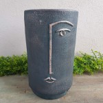 Osłonka twarz czarna na kwiatka 30cm