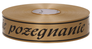Wstążka "Ostatnie pożegnanie" 3cm/100 Złoto