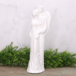 Akt "Młoda para" ceramiczny biały szkliwiony 35cm 