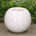 Świecznik "Kula mini" ceramiczny biały 7cm