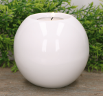 Świecznik "Kula mała" ceramiczny biały 10cm
