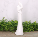 Akt "Para niska" ceramiczny biały szkliwiony 30cm