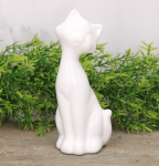 Kot ceramiczny biały szkliwiony 16cm
