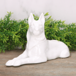 Figurka ceramiczna szkliwiona Pies Wilk 24 x 14 cm