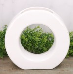 Wazon ceramiczny "Koło duże" szkliwo białe 22cm  