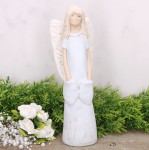 Anioł aniołek gipsowy z kieszeniami błękit 25cm  