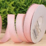 Wstążka z lekkim połyskiem różowa 1,2cm