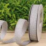 Wstążka z lekkim połyskiem srebrna 1,2cm