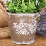 Osłonka metalowa z uchwytami przecierana 12cm 