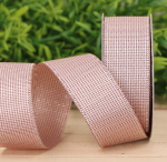 Wstążka z lekkim połyskiem brudny różowy 2,5cm