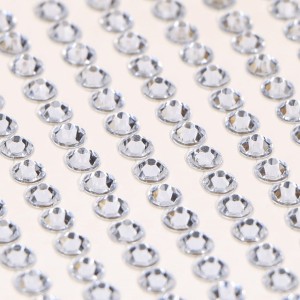 Srebrne Cyrkonie dżety na blistrze 5mm 406szt