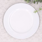 Talerz podtalerz biały gładki 20cm