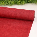 Materiał juta  bieżnik bordowy z połyskiem 48cm