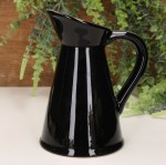 Wazon ceramiczny "Konewka" szkliwo czarny 20cm  