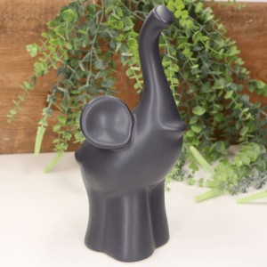 Słoń Plastuś duży ceramiczny grafitowy mat 27cm  