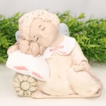 Anioł śpioszek figurka gipsowa chrzest 14cm 