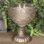 Świecznik na tealight kielich  złoty 15cm