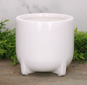 Osłonka ceramiczna biała szkliwiona 14cm