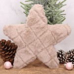 Futerkowa zawieszka gwiazdka beżowa 25cm