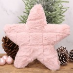Futerkowa zawieszka gwiazdka różowa 25cm 
