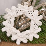 Bombka zawieszki brokatowe wieniec 11cm 2szt