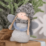 Aniołek zawieszka pluszowa szara 1 szt.