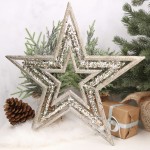 Gwiazda brokatowa złota 40cm