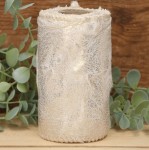 Bieżnik futerko białe ze złotą nitką 12cm 2m