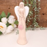 Aniołek ślubny z sercem brzoskwiniowy 28cm   