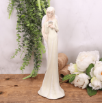 Aniołek ślubny z bukietem zielony 36cm