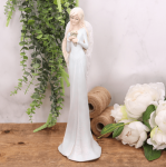 Aniołek ślubny z bukietem błękitny 36cm  