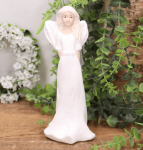 Aniołek gipsowy "Marcelina" 21cm biały