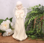 Aniołek gipsowy "IGA"  chrzest komunia 38cm kremowy