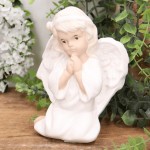 Aniołek gipsowy  "Dobrusia" chrzest 16cm biały
